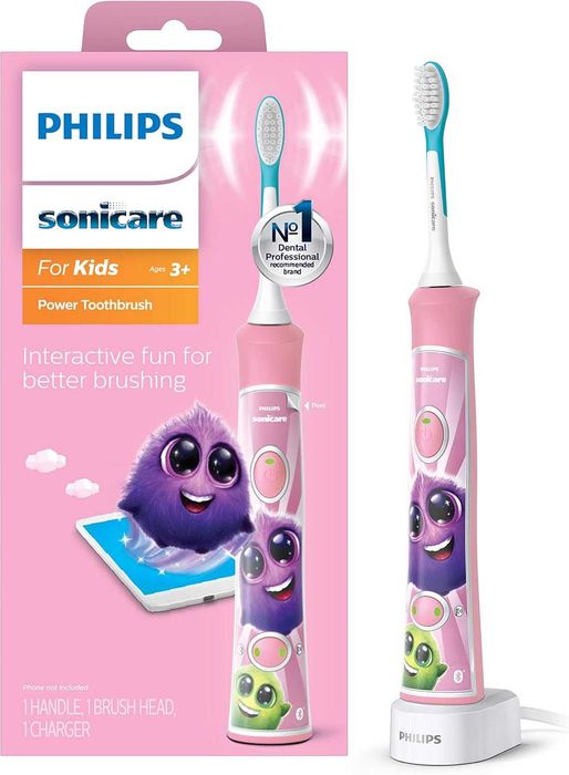 Детска електрическа четка за зъби Philips Sonicare for Kids 3+ Bluetooth HX6351/41 Pink