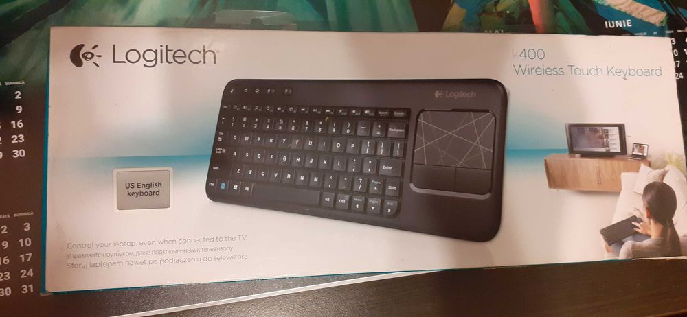 Tastatura Logitech wirelees touch noua pentru TV ,laptop ,calculator