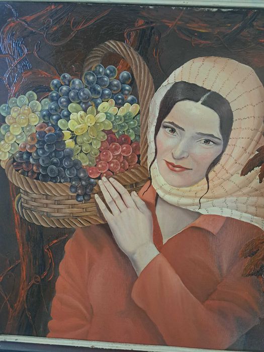 Старинна,маслена картина-натюрморт