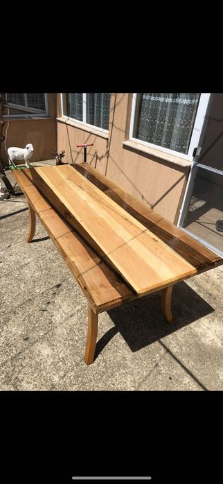 Дървена маса орех и дъб