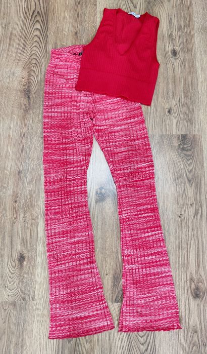 Сет! Безупречно състояние.
1. Zara Розови рипсени пан