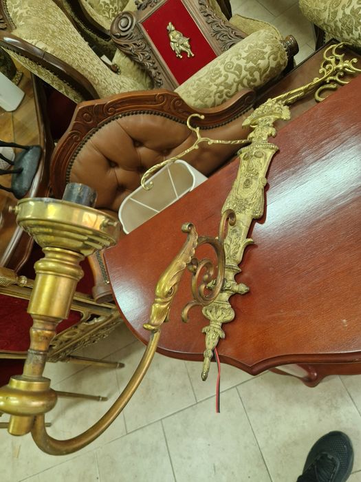 Чифт стари страхотни антикварни френски бронзови аплици