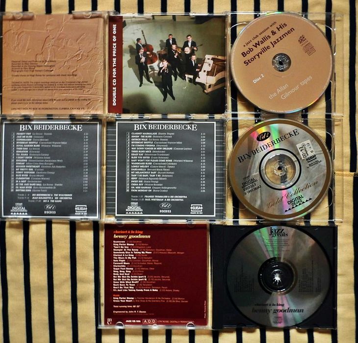 CDs - Bob Wallis, Bix Beiderbecke, Benny Goodman -Jazz