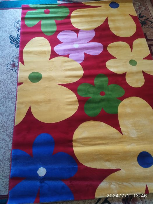 Bolalar xonasi un tabiiy tolali Urgaz gilami. 2x3m