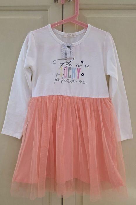 Детска рокля 128 см от памук 100% с етикет