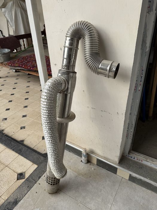 Дымохот для котла. Котел трубаси