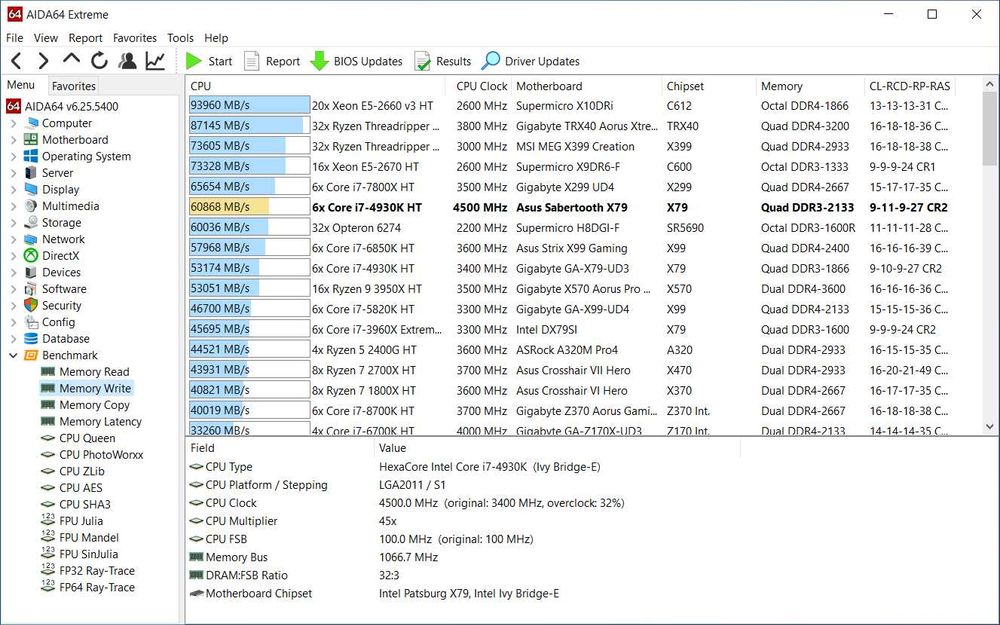 6GB Kingston HyperX (3x2GB) DDR3-2000 KHX2000C9AD3T1K2