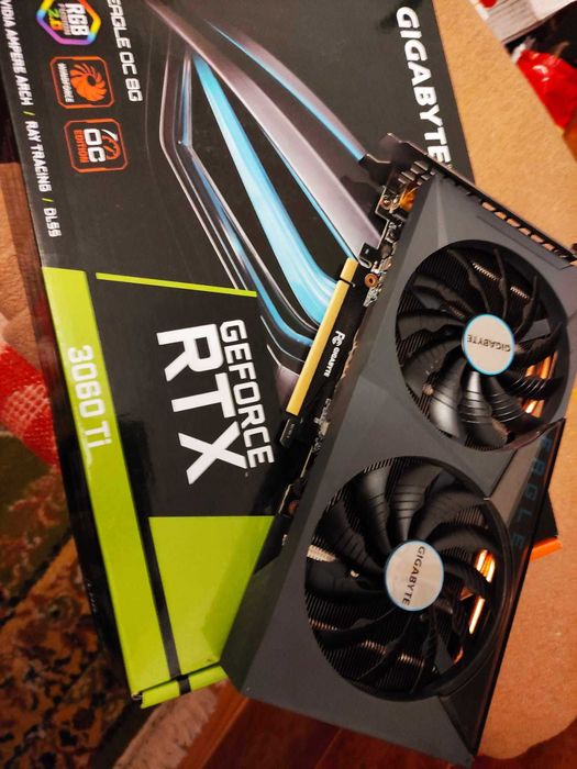 GIGABYTE GeForce RTX 3060 Ti EAGLE OC LHR 8GB GDDR6, ca noua.pret fix