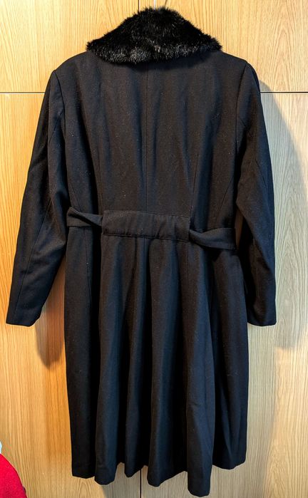 Palton lung cu guler detașabil, XL