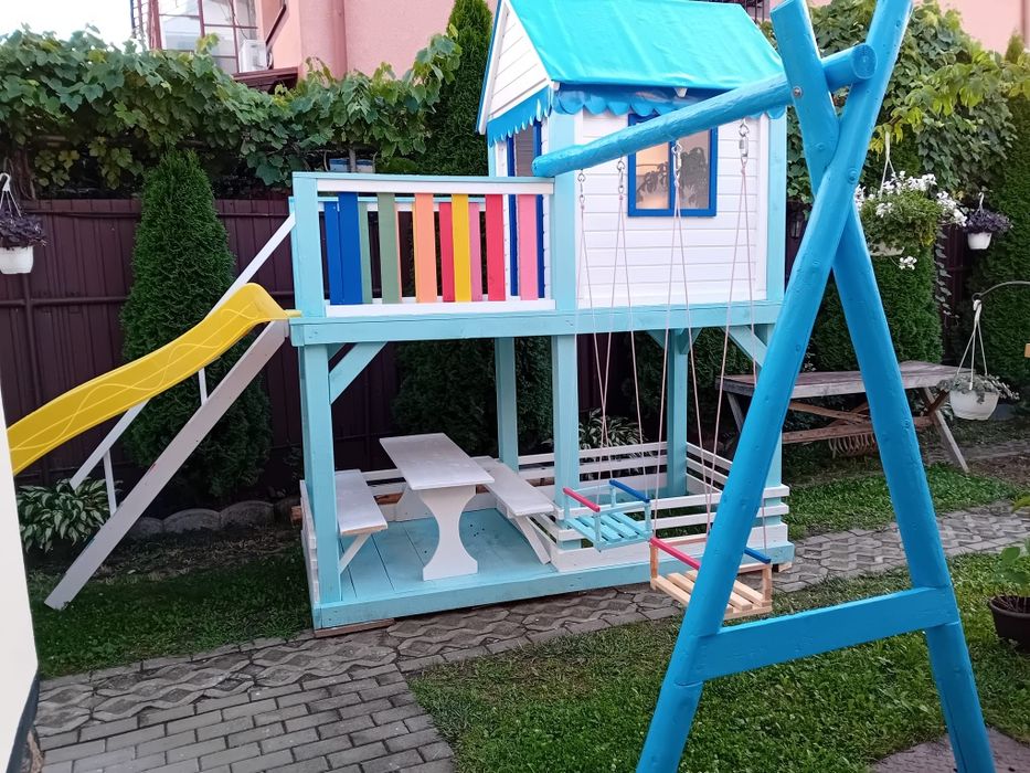 Loc de joaca exterior  pentru copii, 100% manual, calitate superioara!