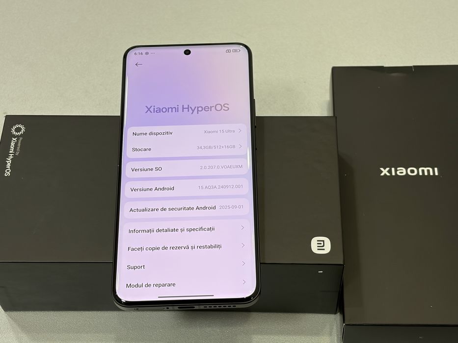 Xiaomi 15 Ultra, 512GB, 16GB RAM, 5G, Black, la cutie