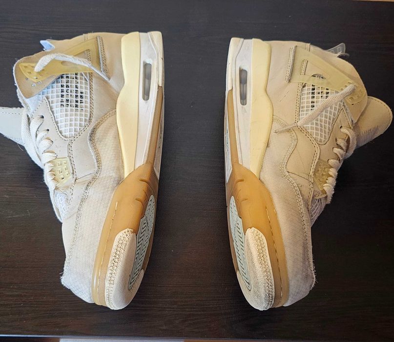 Маратонки Air Jordan 4 Off White SP sail Nike basketball NBA