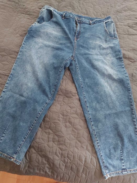 Дамски дънки тънки ластични 52 размер