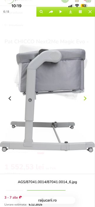 Pat CHICCO Next2Me Magic Evo - Gri