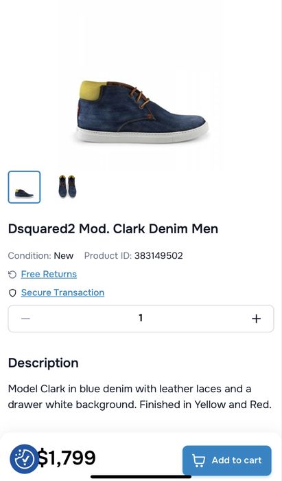 Обувки DSQUARED2.Номер 42.5