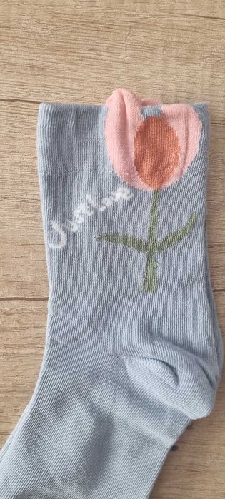 3 бр. цветни дамски чорапки с лале, one size