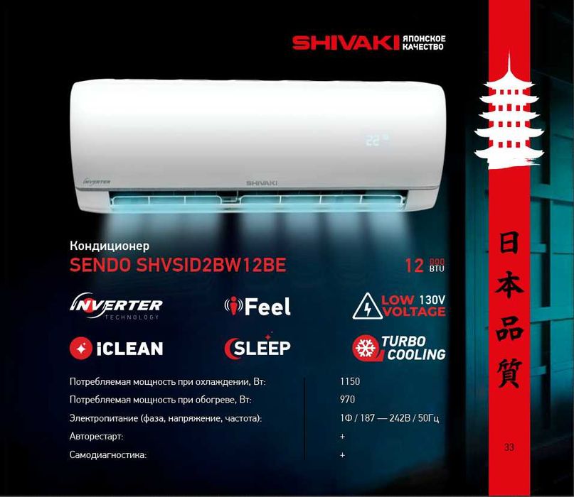 Кондиционер ШИВАКИ! Арзон! Kondisioner SHIVAKI! Sendo 12 Inverter!