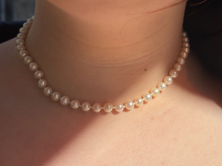 Натуральное жемчужное ожерелье