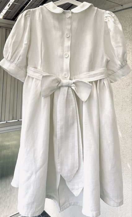 Уникална бутикова детска рокля груб лен Германия