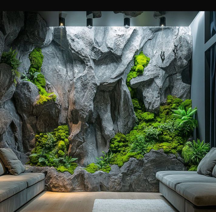 Камни , скалы, мох ,  для ландшафтногодекора.