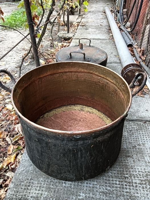Cazan de cupru 110 litri - Butoi stejar 300L - Zdrobitor struguri
