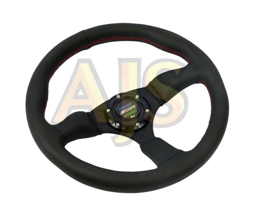 Руль спортивный Spoon Sports с выносом экокожа без перфорации