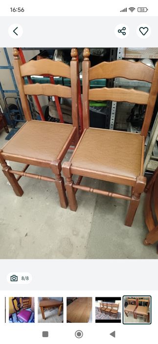Scaune lemn masiv!