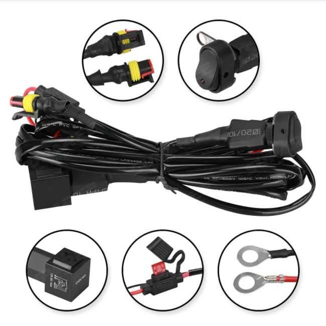 Kit proiectoare LED moto/scuter/atv 60W 6000K