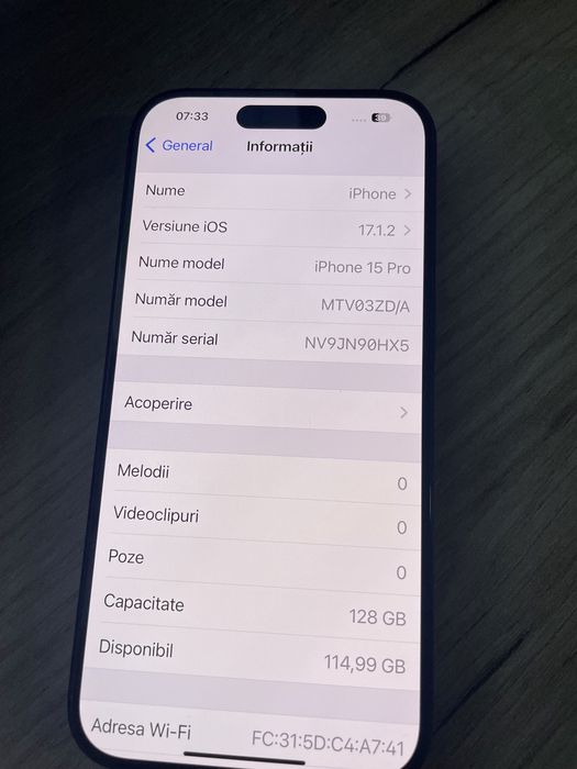 Vand iph 15-PRO Impecabil