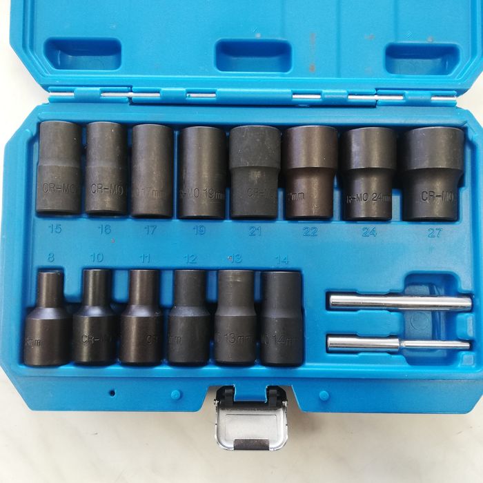 Комплект екстрактори за повредени гайки -  16 части