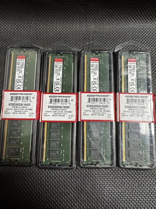 Kit memorii ddr4 ecc 4x 16gb kingstone server workstation