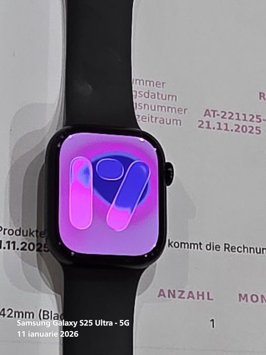 Apple Watch Seria 10 -42mm JetBlack -impecabil / Garantie