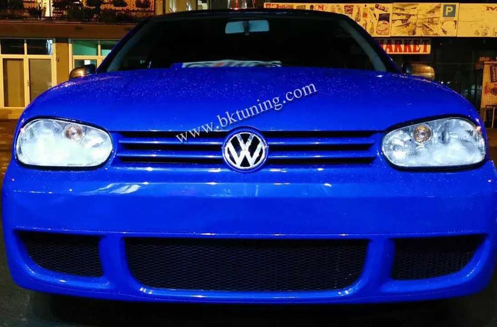 Предна тунинг броня за Golf 4 - R32 с пластмасови мрежи - На склад