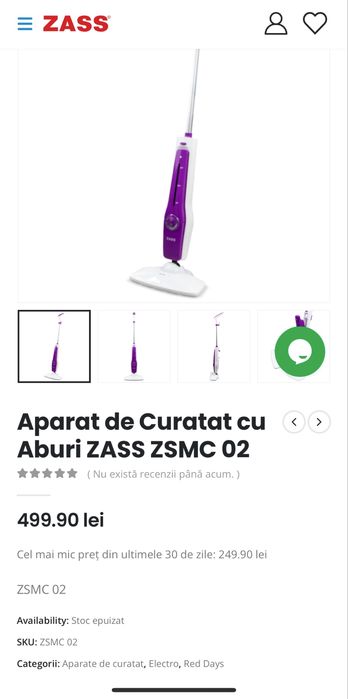 Vand mop cu aburi ZASS Nou !