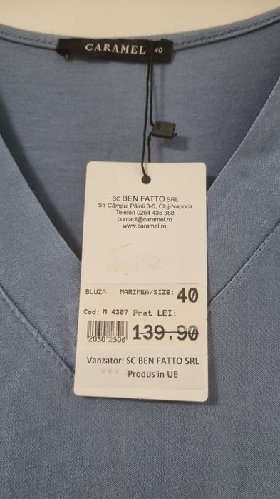 Bluza bleu metalizat Caramel L