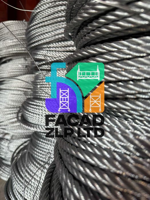 Стальной трос 100-м для фасадной люльки ZLP-630 в наличии, Китай