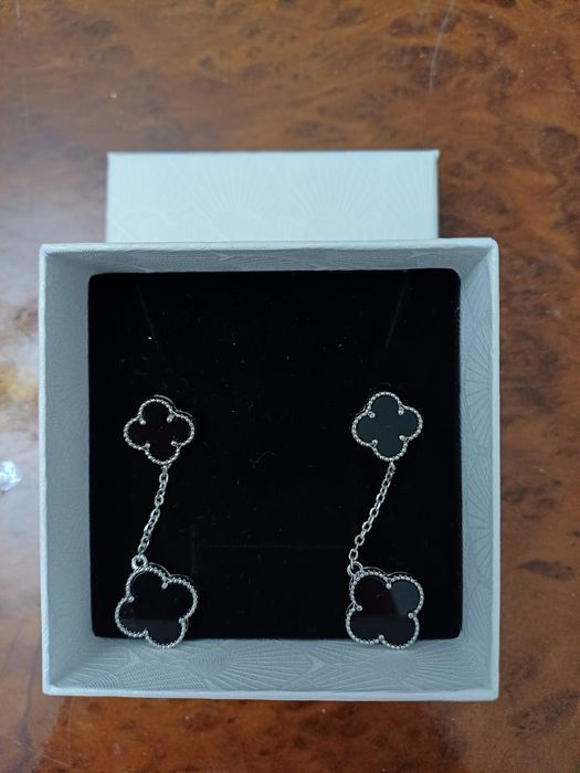 Серьги ван клиф серебро