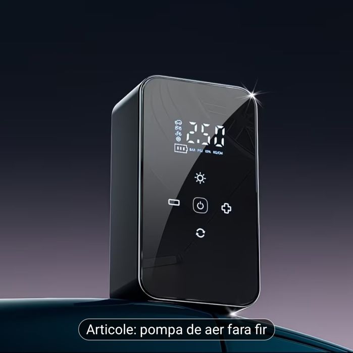 Acest compresor de aer cu utilizare duală, potrivit atât pentru operare wireless, cât și cu fir, dispune de un motor de înaltă performanță