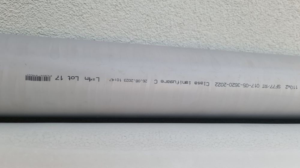 Teava PVC 110 gri si 125 albastră