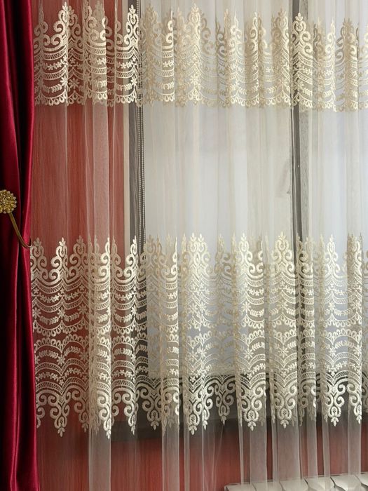 Шторы тюль и портьера комплект