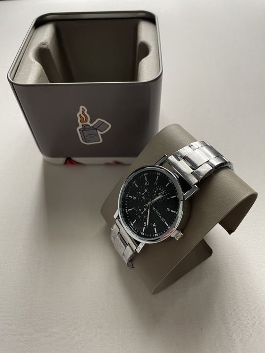 Ceas Quartz brata metalica argintiu