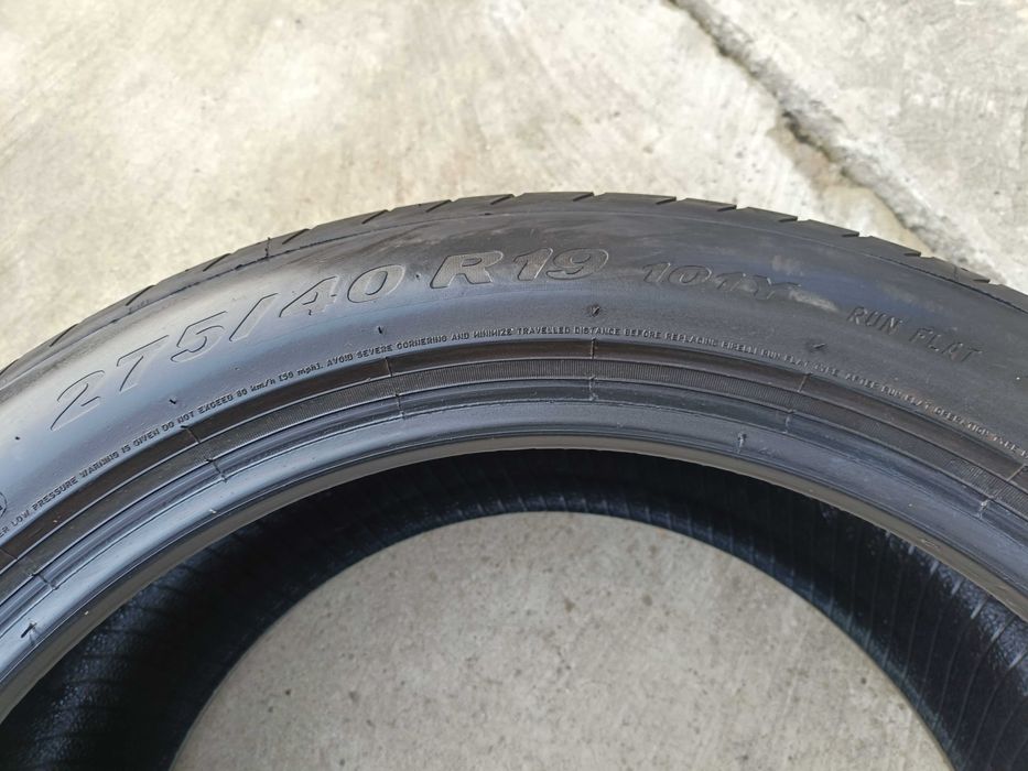 Doua anvelope vara 275 40 19 pirelli p zero run flat profil de 7,5 mm