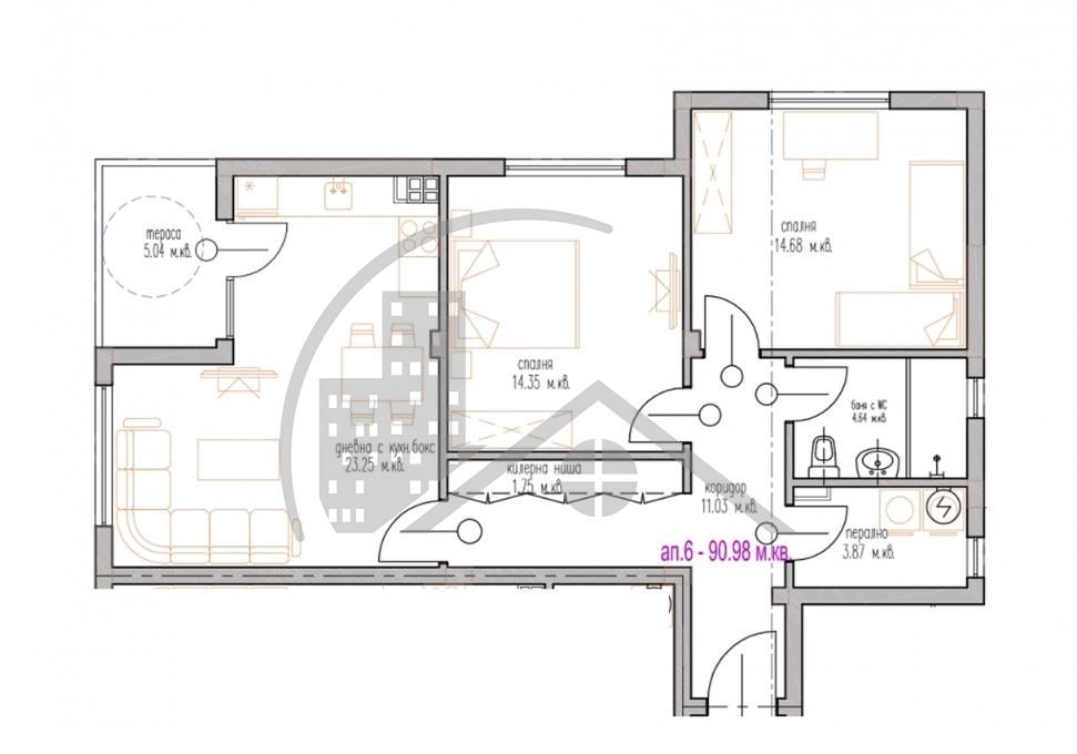 Продава се Тристаен апартамент в Варна, м-т Траката - 100 кв.м за 1250 €/кв.м - Снимка #1