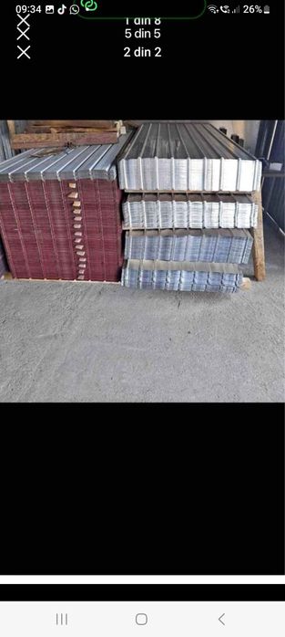 Vând tabla cutată zincata și color