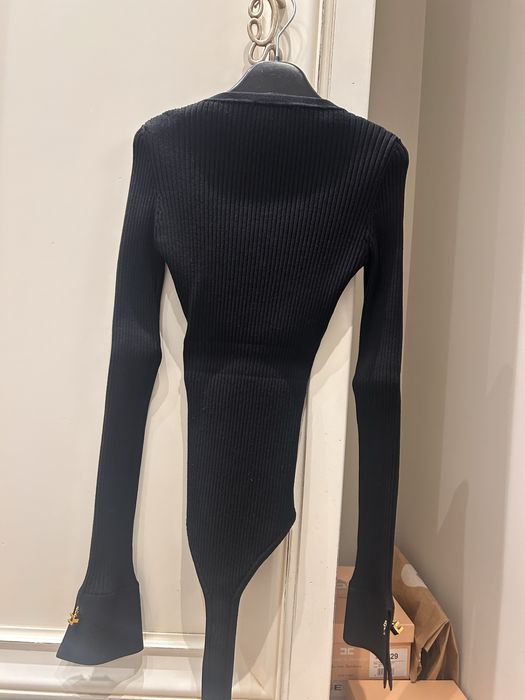 Elisabetta Franchi плативо боди с интересни ръкави и лого детайли