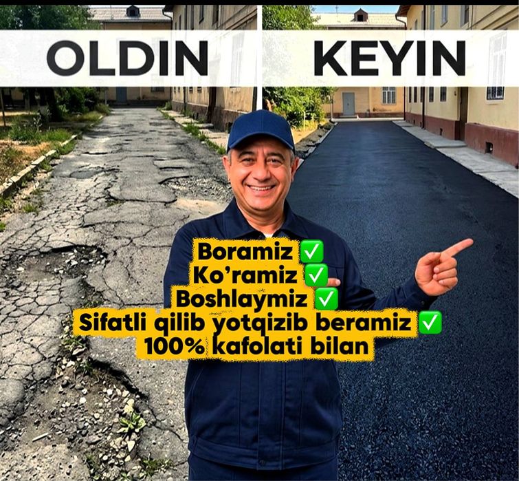 Asfalt xizmati / asfalt yotqizish / асфалть килиш хизмати / асфалтьлаш