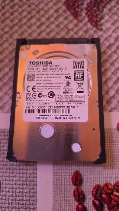 Toshiba 320GB laptop HDD