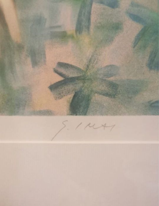 Антикварна картина на жена от Сачико Имай Япония голяма в рамка