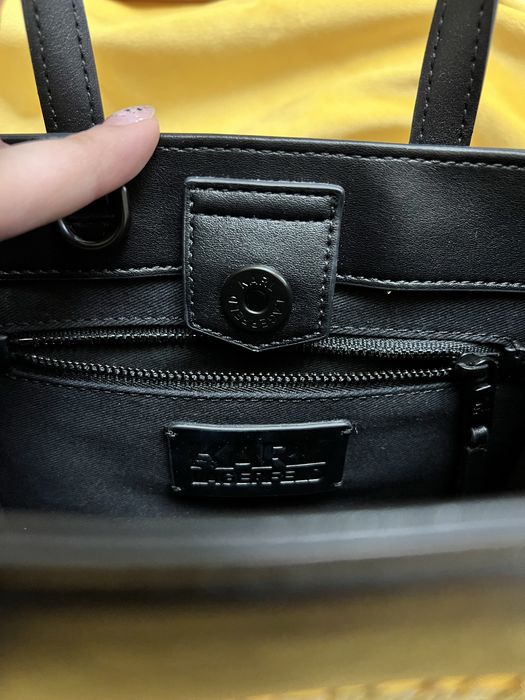Karl Lagerfeld K/Skuare Raffia Small Tote