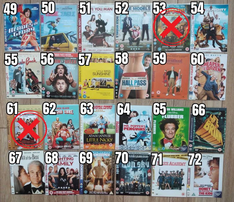 Комедия Филми DVD's - Оригинални Дискове на Английски Език - €2.50/бр